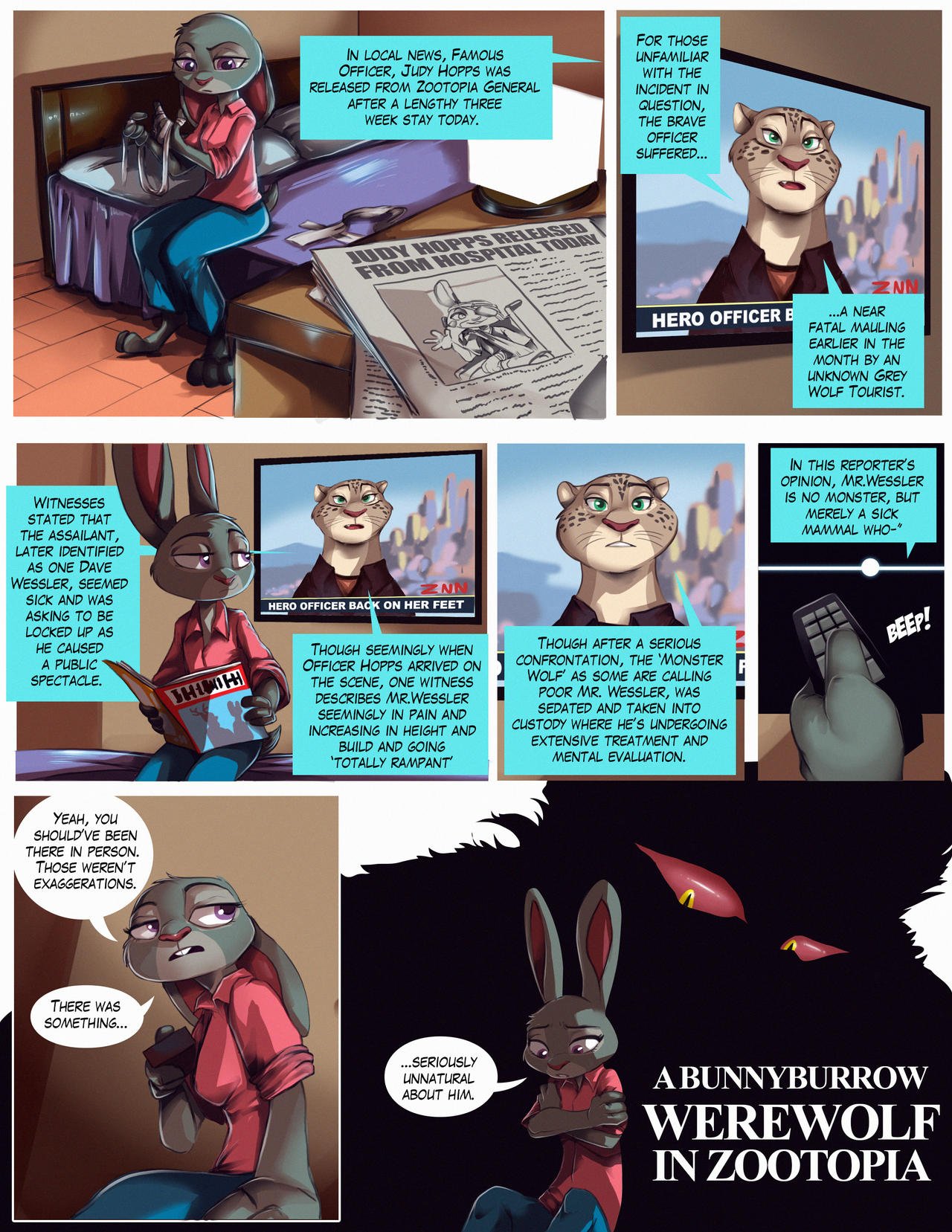 Zootopia Porn Story - A Bunnyburrow Werewolf in Zootopia comic porn - HD Porn Comics
