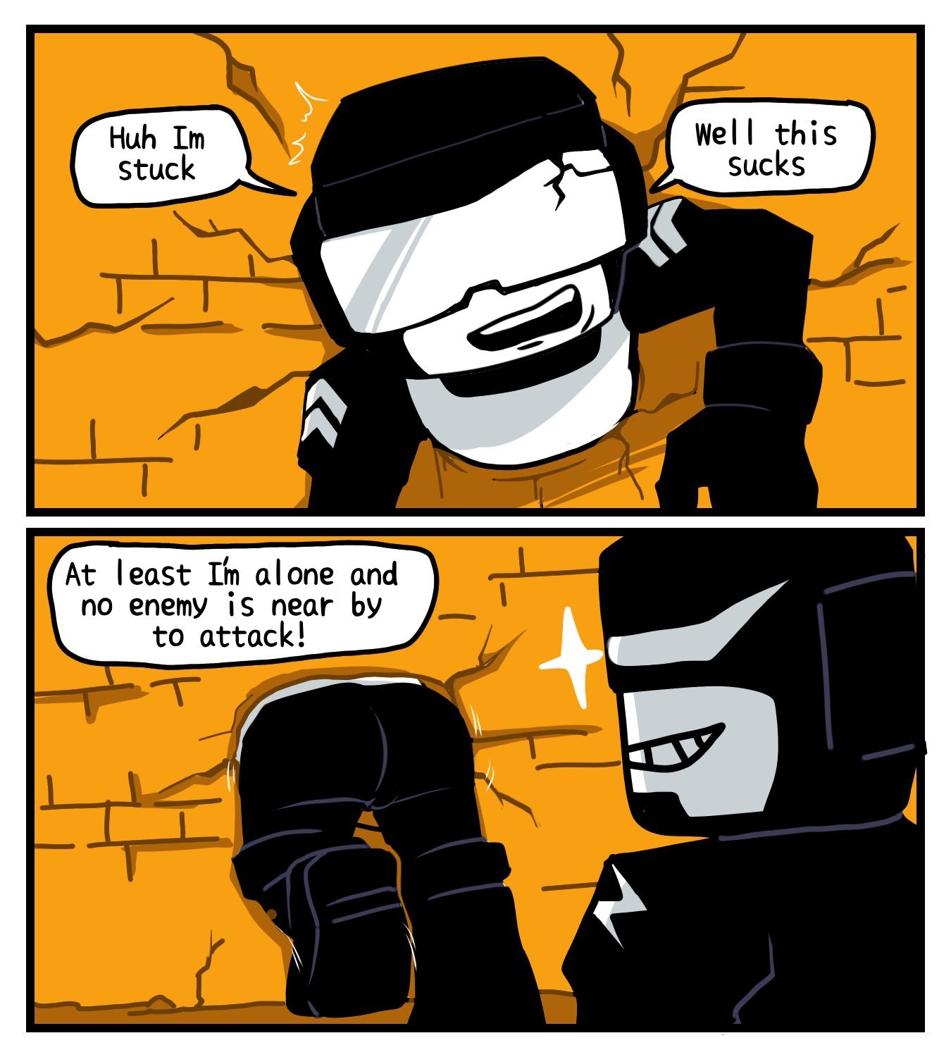Tankman vs wall comic