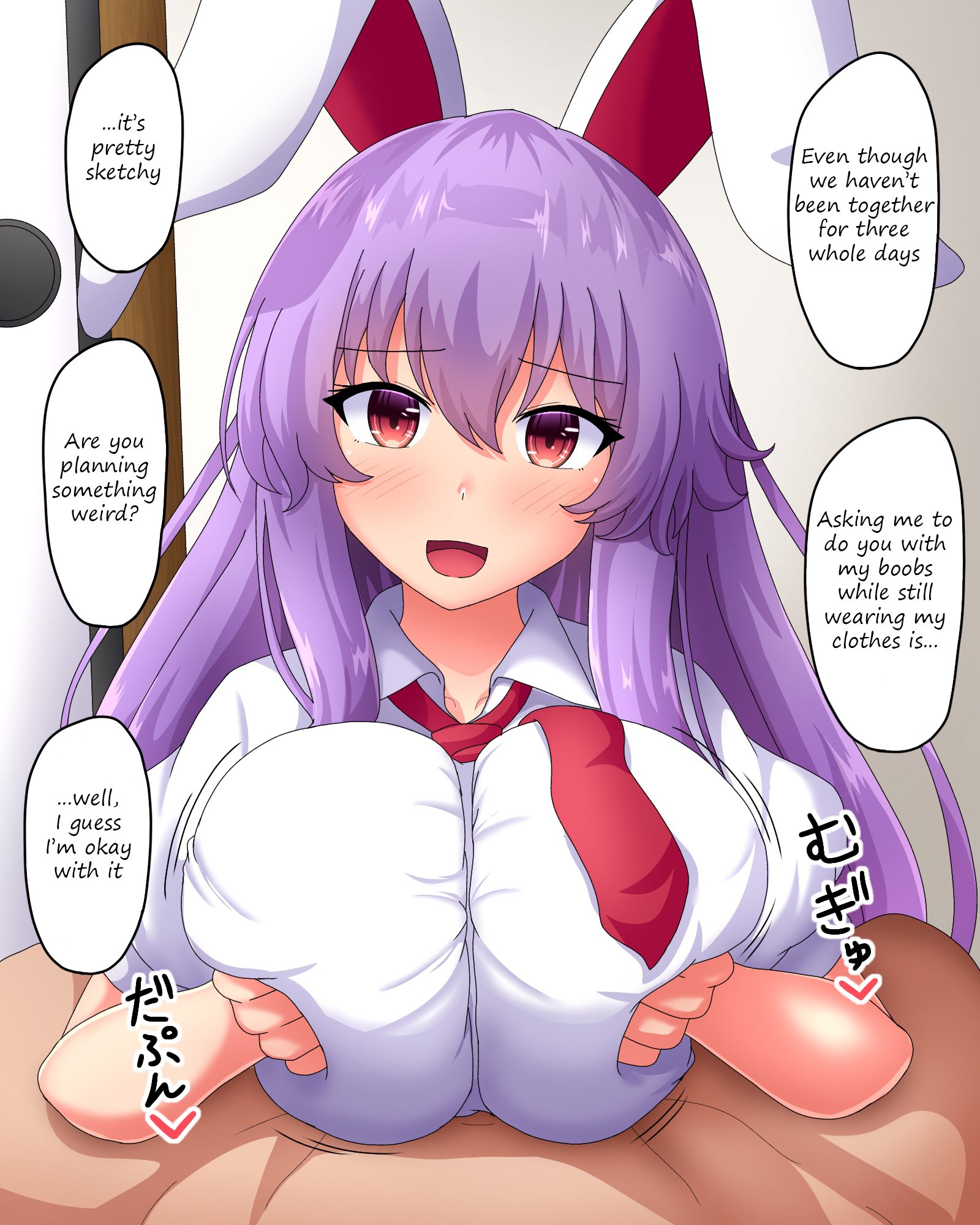 Clothed paizuri
