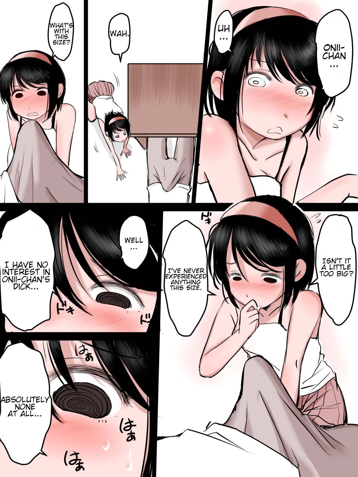 Cartoon Penis Masturbating - Little Sister Masturbating With Onii-Chan's Dick comic porn - HD Porn Comics