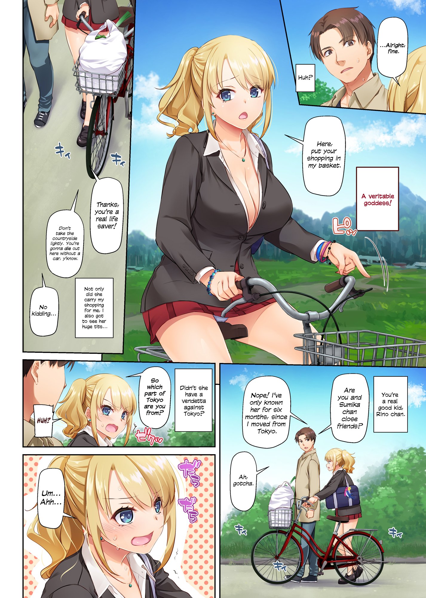 Country Girl Anime Porn - Inaka no Deaikei Gal wa Kyonyuu Shojo!? | Dating App Country Girls are  Virgins with Huge Tits!? DLO-15 comic porn - HD Porn Comics