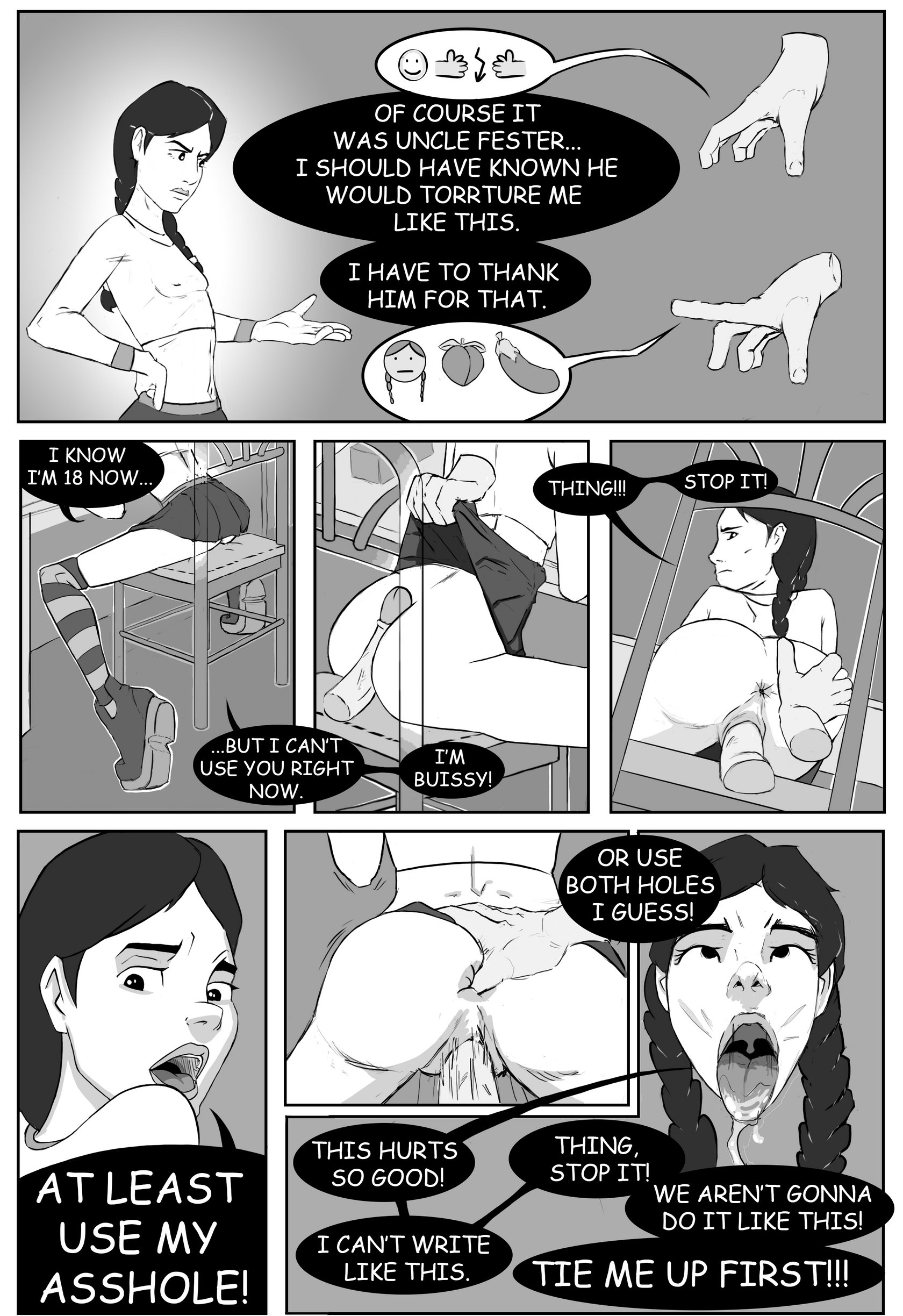 Wednesday Addams 2 - Fanart Comic - [Sir Ostrich] (ONGOING) comic porn - HD  Porn Comics